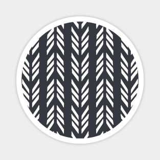 Boho Mud Cloth Pattern On Black Magnet